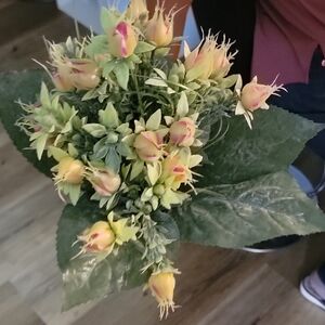 6   14" T Artificial Pink Mix Blend Wild Blushing Bride  Blossom Bouquets